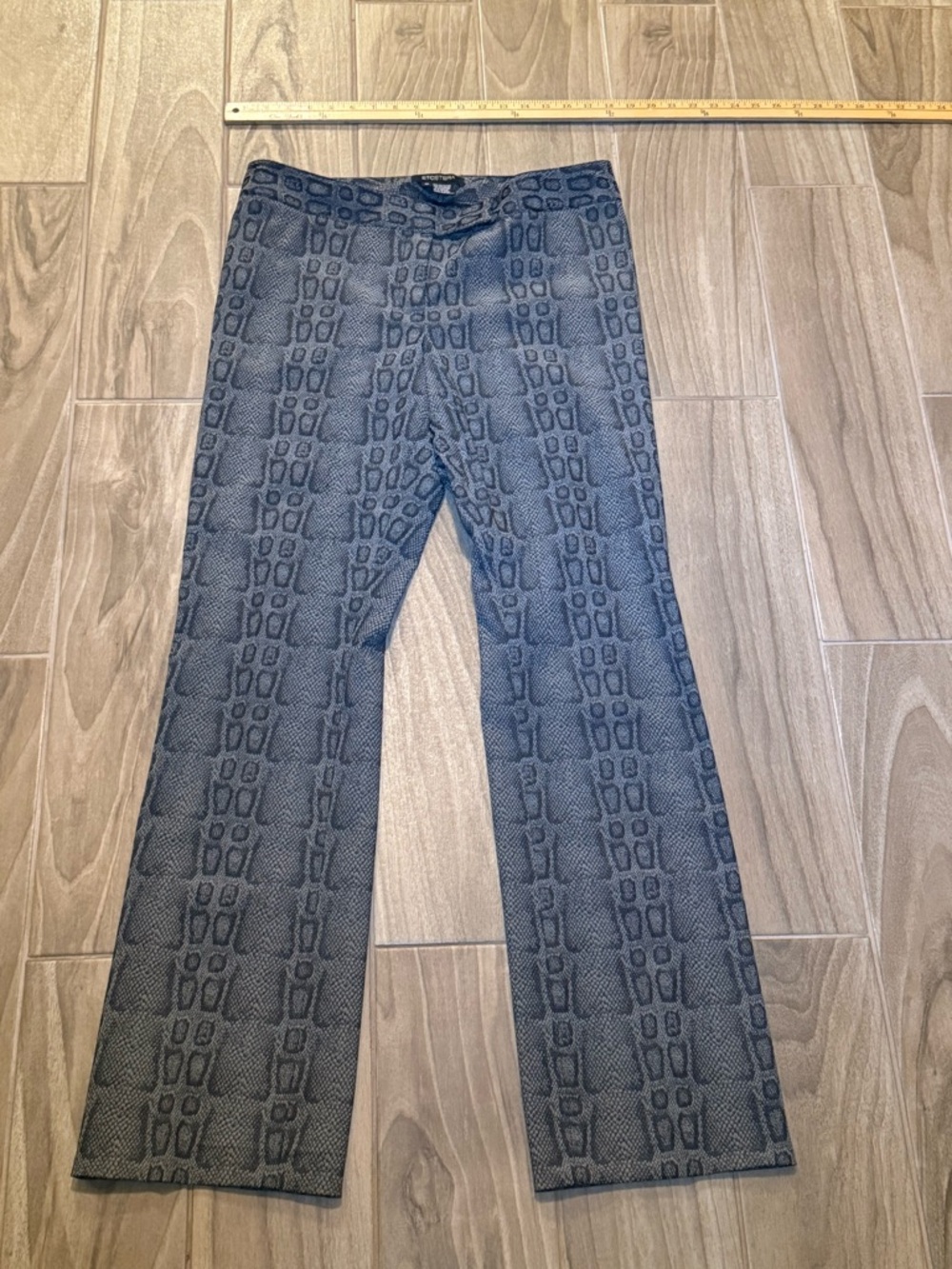 Etcetera Gray Snake-Print Trousers